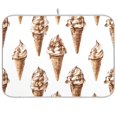 thumbnail image 1 of Yayeee Dish Drying Mat for Kitchen Counter 18"x24" Microfiber Absorbent Pad, Brown Ice Cream Pattern, 1 of 7