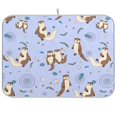 thumbnail image 1 of Yayeee Dish Drying Mat for Kitchen Counter 18"x24" Microfiber Absorbent Pad, Cartoon Otters Pattern, 1 of 7