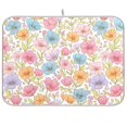 thumbnail image 1 of Yayeee Dish Drying Mat for Kitchen Counter 18"x24" Microfiber Absorbent Pad, Cute Pastel Flowers Pattern, 1 of 7