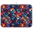 thumbnail image 1 of Yayeee Dish Drying Mat for Kitchen Counter 18"x24" Microfiber Absorbent Pad, Purple Dragon Scales Pattern, 1 of 7