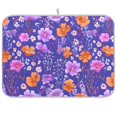 thumbnail image 1 of Yayeee Dish Drying Mat for Kitchen Counter 18"x24" Microfiber Absorbent Pad, Purple Wildflowers Pattern, 1 of 7
