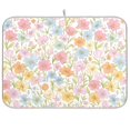 thumbnail image 1 of Yayeee Dish Drying Mat for Kitchen Counter 18"x24" Microfiber Absorbent Pad, Watercolor Flowers Pattern, 1 of 7
