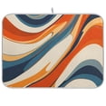 thumbnail image 1 of Yayeee Dish Drying Mat for Kitchen Counter 18"x24" Microfiber Absorbent Pad, Beige Abstract Wavy, 1 of 7