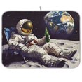 thumbnail image 1 of Yayeee Dish Drying Mat for Kitchen Counter 18"x24" Microfiber Absorbent Pad, Beige Astronaut, 1 of 7