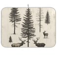 thumbnail image 1 of Yayeee Dish Drying Mat for Kitchen Counter 18"x24" Microfiber Absorbent Pad, Black Deer, 1 of 7