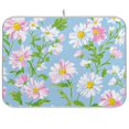 thumbnail image 1 of Yayeee Dish Drying Mat for Kitchen Counter 18"x24" Microfiber Absorbent Pad, Blue Floral, 1 of 7