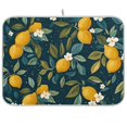 thumbnail image 1 of Yayeee Dish Drying Mat for Kitchen Counter 18"x24" Microfiber Absorbent Pad, Blue Lemons, 1 of 7