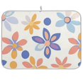 thumbnail image 1 of Yayeee Dish Drying Mat for Kitchen Counter 18"x24" Microfiber Absorbent Pad, Blue Retro Flower, 1 of 7