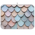 thumbnail image 1 of Yayeee Dish Drying Mat for Kitchen Counter 18"x24" Microfiber Absorbent Pad, Blue Shimmering Pattern, 1 of 7