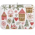 thumbnail image 1 of Yayeee Dish Drying Mat for Kitchen Counter 18"x24" Microfiber Absorbent Pad, Brown Nordic Christmas House, 1 of 7