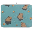 thumbnail image 1 of Yayeee Dish Drying Mat for Kitchen Counter 18"x24" Microfiber Absorbent Pad, Cartoon Capybaras, 1 of 7