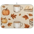 thumbnail image 1 of Yayeee Dish Drying Mat for Kitchen Counter 18"x24" Microfiber Absorbent Pad, Fall Mug Pattern, 1 of 7