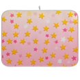 thumbnail image 1 of Yayeee Dish Drying Mat for Kitchen Counter 18"x24" Microfiber Absorbent Pad, Gradient Pink Stars, 1 of 7