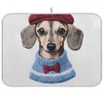 thumbnail image 1 of Yayeee Dish Drying Mat for Kitchen Counter 18"x24" Microfiber Absorbent Pad, Gray Cute Dog Artist, 1 of 7