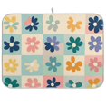 thumbnail image 1 of Yayeee Dish Drying Mat for Kitchen Counter 18"x24" Microfiber Absorbent Pad, Green Floral, 1 of 7