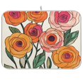 thumbnail image 1 of Yayeee Dish Drying Mat for Kitchen Counter 18"x24" Microfiber Absorbent Pad, Hand Drawn Floral, 1 of 7