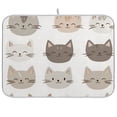 thumbnail image 1 of Yayeee Dish Drying Mat for Kitchen Counter 18"x24" Microfiber Absorbent Pad, Light Gray Cat Pattern, 1 of 7