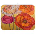 thumbnail image 1 of Yayeee Dish Drying Mat for Kitchen Counter 18"x24" Microfiber Absorbent Pad, Orange Abstract Floral, 1 of 7