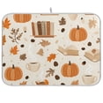 thumbnail image 1 of Yayeee Dish Drying Mat for Kitchen Counter 18"x24" Microfiber Absorbent Pad, Orange Fall Pumpkin, 1 of 7