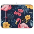thumbnail image 1 of Yayeee Dish Drying Mat for Kitchen Counter 18"x24" Microfiber Absorbent Pad, Red Floral Flamingo, 1 of 7