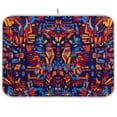 thumbnail image 1 of Yayeee Dish Drying Mat for Kitchen Counter 18"x24" Microfiber Absorbent Pad, Red Geometric Eagle, 1 of 7
