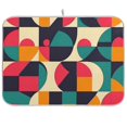 thumbnail image 1 of Yayeee Dish Drying Mat for Kitchen Counter 18"x24" Microfiber Absorbent Pad, Retro Geometric, 1 of 7