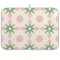 thumbnail image 1 of Yayeee Dish Drying Mat for Kitchen Counter 18"x24" Microfiber Absorbent Pad, Retro Green Stars, 1 of 7