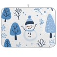 thumbnail image 1 of Yayeee Dish Drying Mat for Kitchen Counter 18"x24" Microfiber Absorbent Pad, Simple Cartoon Snowmen, 1 of 7