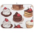thumbnail image 1 of Yayeee Dish Drying Mat for Kitchen Counter 18"x24" Microfiber Absorbent Pad, White Chocolate Cakes, 1 of 7