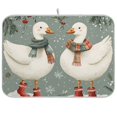 thumbnail image 1 of Yayeee Dish Drying Mat for Kitchen Counter 18"x24" Microfiber Absorbent Pad, Winter Goose Scarves, 1 of 7