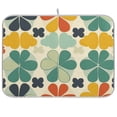 thumbnail image 1 of Yayeee Dish Drying Mat for Kitchen Counter Ultra Absorbent Easy Clean Pad 18x16", Beige Clover Pattern, 1 of 7