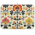 thumbnail image 1 of Yayeee Dish Drying Mat for Kitchen Counter Ultra Absorbent Easy Clean Pad 18x16", Beige Floral, 1 of 7
