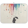 thumbnail image 1 of Yayeee Dish Drying Mat for Kitchen Counter Ultra Absorbent Easy Clean Pad 18x16", Black Astronaut, 1 of 7