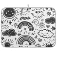 thumbnail image 1 of Yayeee Dish Drying Mat for Kitchen Counter Ultra Absorbent Easy Clean Pad 18x16", Clouds and Suns, 1 of 7