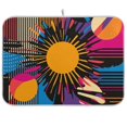 thumbnail image 1 of Yayeee Dish Drying Mat for Kitchen Counter Ultra Absorbent Easy Clean Pad 18x16", Futuristic Circles, 1 of 7