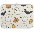 thumbnail image 1 of Yayeee Dish Drying Mat for Kitchen Counter Ultra Absorbent Easy Clean Pad 18x16", Halloween Happy Ghosts, 1 of 7