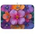 thumbnail image 1 of Yayeee Dish Drying Mat for Kitchen Counter Ultra Absorbent Easy Clean Pad 18x16", Large Purple Flowers, 1 of 7
