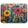 thumbnail image 1 of Yayeee Dish Drying Mat for Kitchen Counter Ultra Absorbent Easy Clean Pad 18x16", Orange Colorful Flowers, 1 of 7