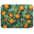 thumbnail image 1 of Yayeee Dish Drying Mat for Kitchen Counter Ultra Absorbent Easy Clean Pad 18x16", Orange Tree Pattern, 1 of 7