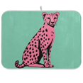 thumbnail image 1 of Yayeee Dish Drying Mat for Kitchen Counter Ultra Absorbent Easy Clean Pad 18x16", Pink Cheetah, 1 of 7