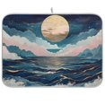 thumbnail image 1 of Yayeee Dish Drying Mat for Kitchen Counter Ultra Absorbent Easy Clean Pad 18x16", Rolling Waves, 1 of 7