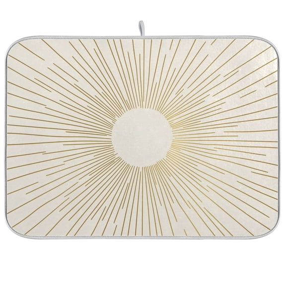 Yayeee Dish Drying Mat for Kitchen Counter Ultra Absorbent Easy Clean Pad 18x16", Sunshine