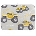 thumbnail image 1 of Yayeee Dish Drying Mat for Kitchen Counter Ultra Absorbent Easy Clean Pad 18x16", Trucks Pattern, 1 of 7