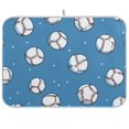 thumbnail image 1 of Yayeee Dish Drying Mat for Kitchen Counter Ultra Absorbent Easy Clean Pad 24x18", Baseballs Pattern, 1 of 7