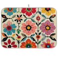 thumbnail image 1 of Yayeee Dish Drying Mat for Kitchen Counter Ultra Absorbent Easy Clean Pad 24x18", Colorful Flowers, 1 of 7