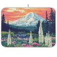 thumbnail image 1 of Yayeee Dish Drying Mat for Kitchen Counter Ultra Absorbent Easy Clean Pad 24x18", Floral Mountain, 1 of 7