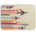 thumbnail image 1 of Yayeee Dish Drying Mat for Kitchen Counter Ultra Absorbent Easy Clean Pad 24x18", Flying Planes, 1 of 7