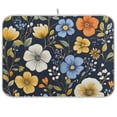 thumbnail image 1 of Yayeee Dish Drying Mat for Kitchen Counter Ultra Absorbent Easy Clean Pad 24x18", Navy Floral Pattern, 1 of 7