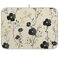 thumbnail image 1 of Yayeee Dish Drying Mat for Kitchen Counter Ultra Absorbent Easy Clean Pad 24x18", Small Black Flowers, 1 of 7