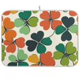 thumbnail image 1 of Yayeee Dish Drying Mat for Kitchen Counter Ultra Absorbent Easy Clean Pad 24x18", White Clover Pattern, 1 of 7
